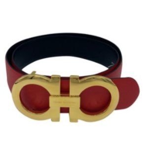 Salvatore Ferragamo Black/Red Reversible Belt